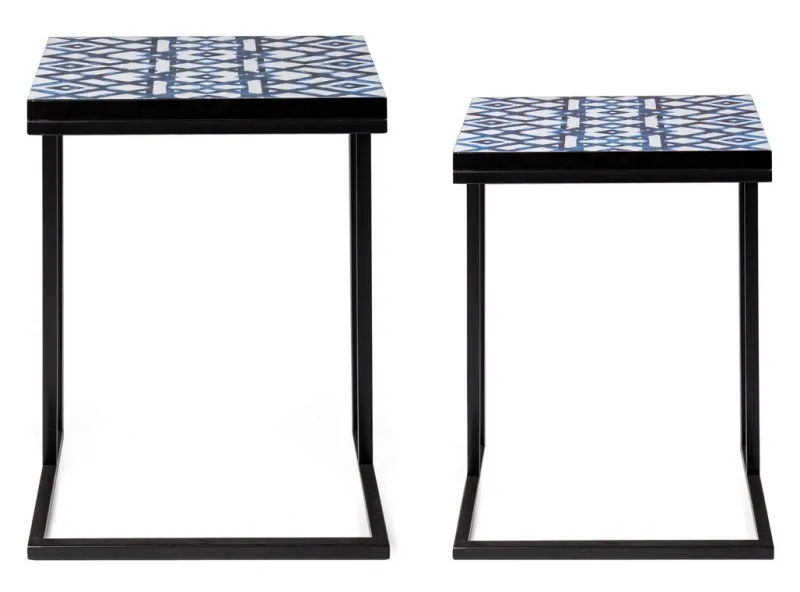 Clearance Bizzotto SET2 TAVOLINI IN METALLO - NEAPOLIS