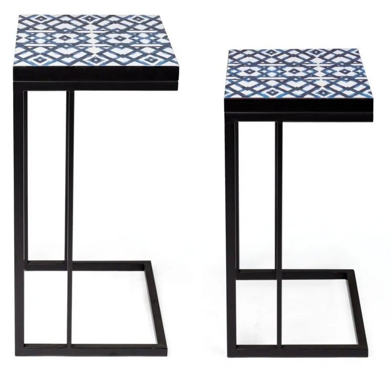 Clearance Bizzotto SET2 TAVOLINI IN METALLO - NEAPOLIS