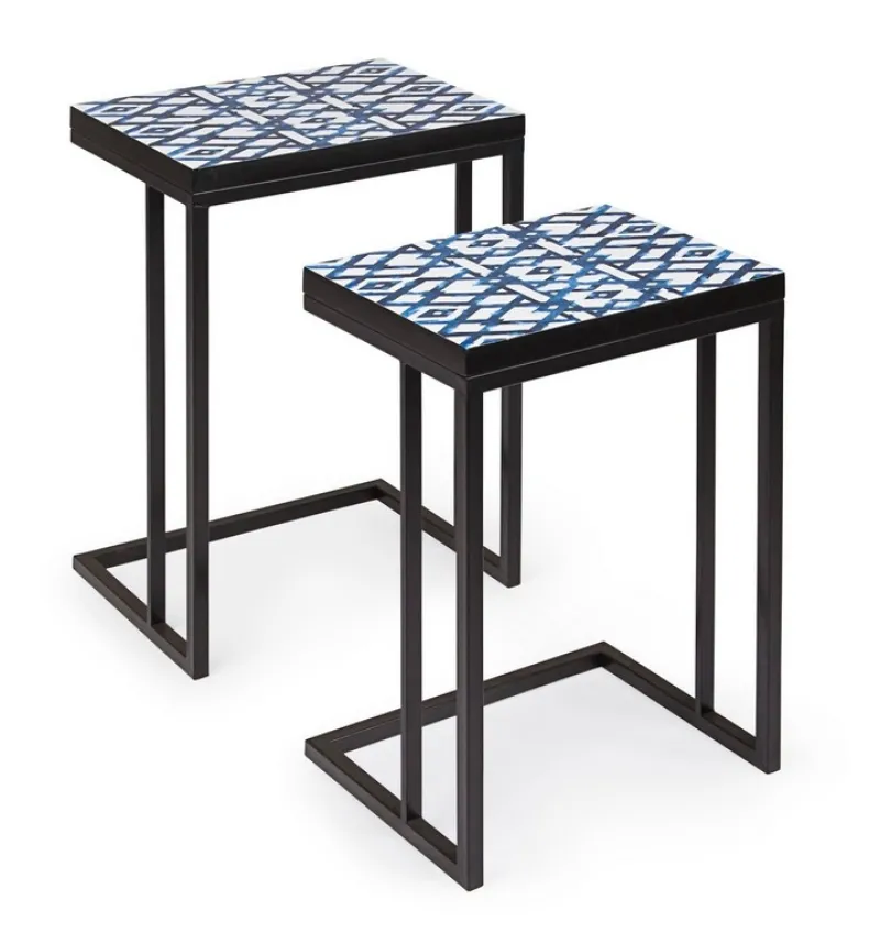 Clearance Bizzotto SET2 TAVOLINI IN METALLO - NEAPOLIS