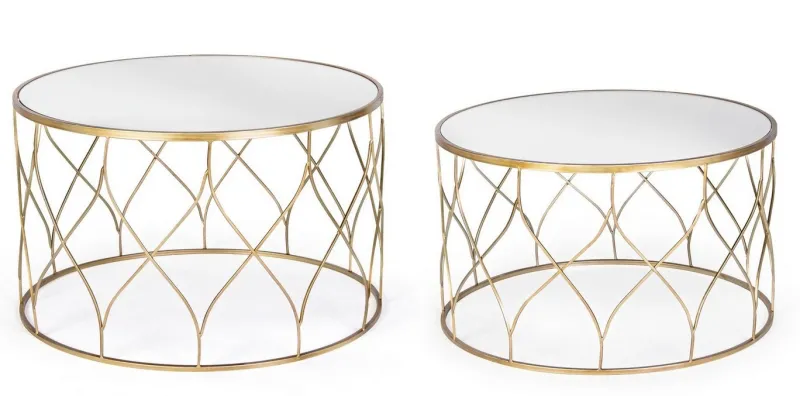 Bizzotto SET2 TAVOLINI IN METALLO J17 - ELENOR