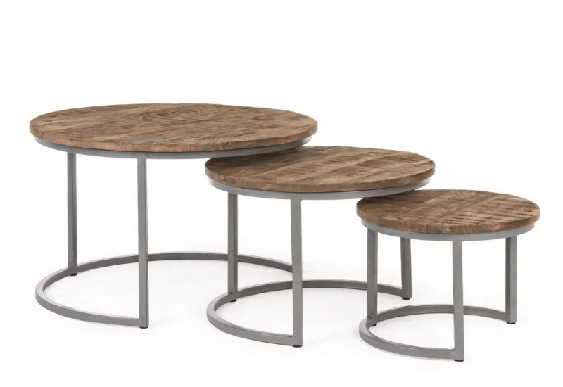 Clearance Bizzotto SET3 TAVOLINO - NARVIK