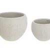 Outlet Bizzotto SET2 VASO BRUSH SFERA BEIGE