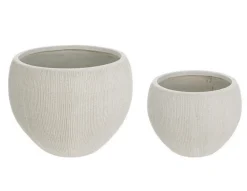 Outlet Bizzotto SET2 VASO BRUSH SFERA BEIGE