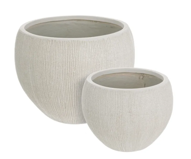 Outlet Bizzotto SET2 VASO BRUSH SFERA BEIGE