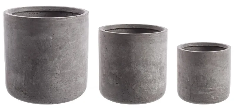 Hot Bizzotto SET3 VASO CEMENT CIL GRIGIO