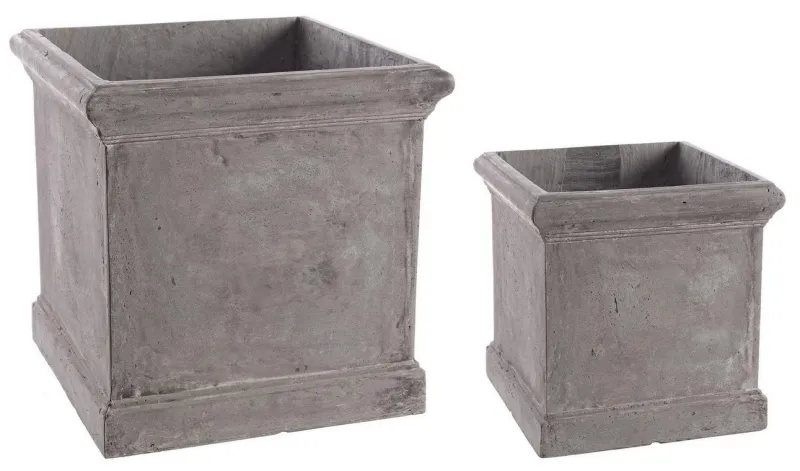 Online Bizzotto SET2 VASO CEMENT QU GRIGIO