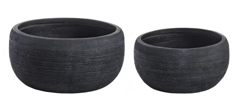 New Bizzotto SET2 VASO GRAFFITI CIOTOLA NERO