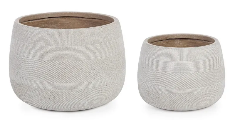 Sale Bizzotto SET2 VASO RIGO BOMB BEIGE BASSO