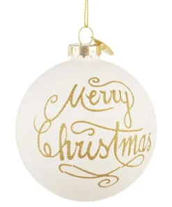 Best Bizzotto SFERA VT MERRY CHRISTMAS BIANCO D80