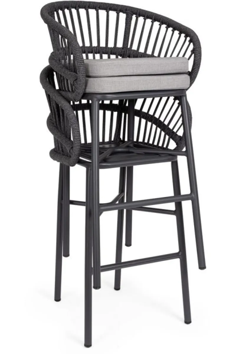 Best Bizzotto SGABELLO BAR C-C ODIVELAS ANTRACITE