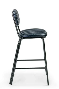 Clearance Bizzotto SGABELLO BAR IN ECOPELLE BLU - DEBBIE