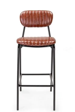Bizzotto SGABELLO BAR IN ECOPELLE ARANCIO SCURO - DEBBIE