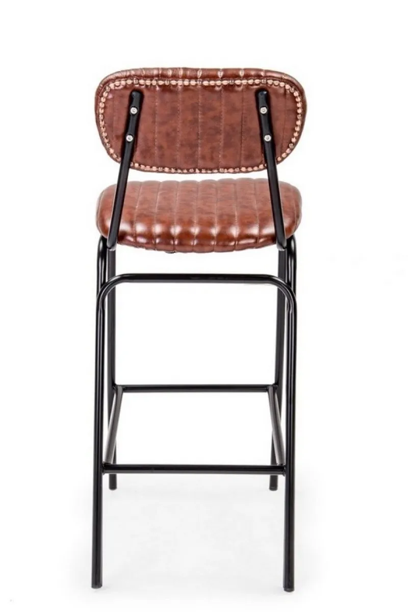 Bizzotto SGABELLO BAR IN ECOPELLE ARANCIO SCURO - DEBBIE