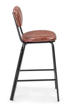 Bizzotto SGABELLO BAR IN ECOPELLE ARANCIO SCURO - DEBBIE