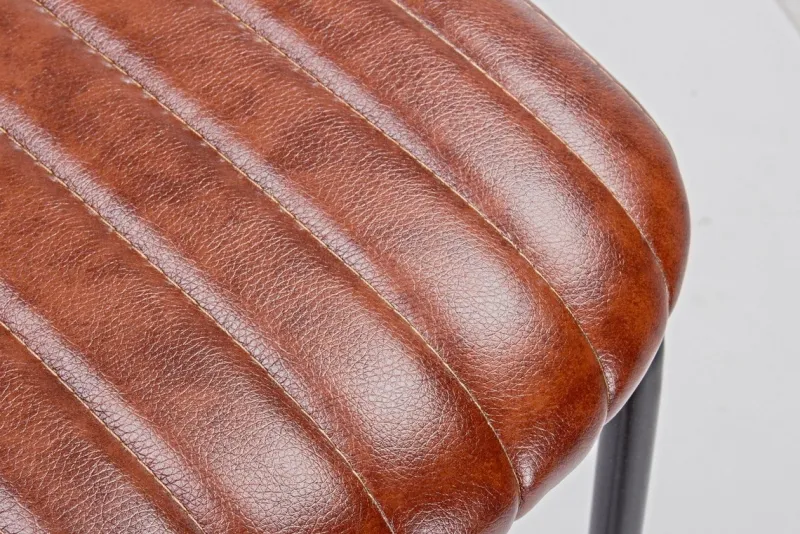 Bizzotto SGABELLO BAR IN ECOPELLE ARANCIO SCURO - DEBBIE