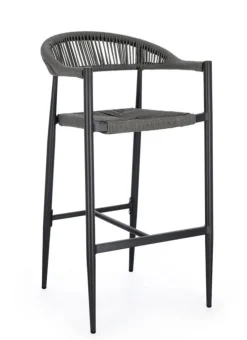 Bizzotto SGABELLO BAR JANDIA ANTRACITE/GRIGIO