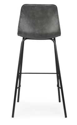 Clearance Bizzotto SGABELLO IN ECOPELLE ANTRACITE - KYRA