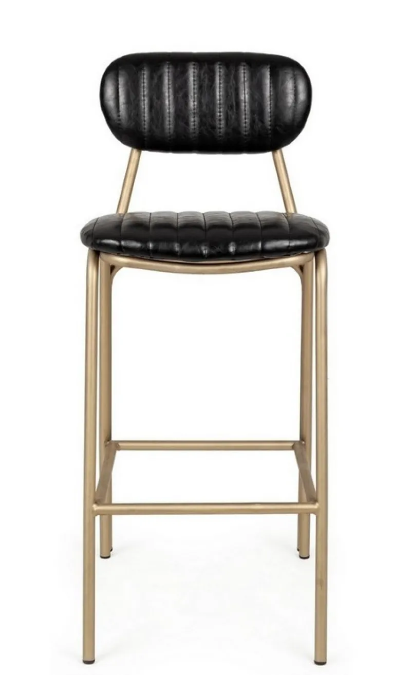 Discount Bizzotto SGABELLO IN ECOPELLE NERO - ADDY