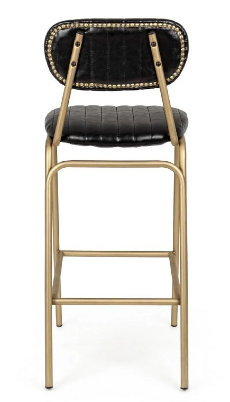 Discount Bizzotto SGABELLO IN ECOPELLE NERO - ADDY