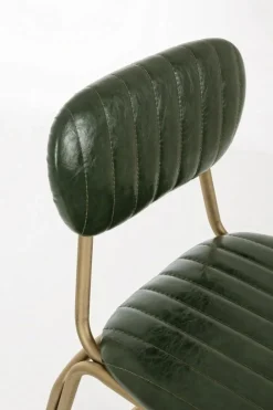 Hot Bizzotto SGABELLO IN ECOPELLE VERDE SCURO - ADDY