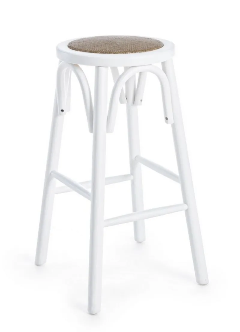 Best Bizzotto SGABELLO IN LEGNO BIANCO - CIRCLE