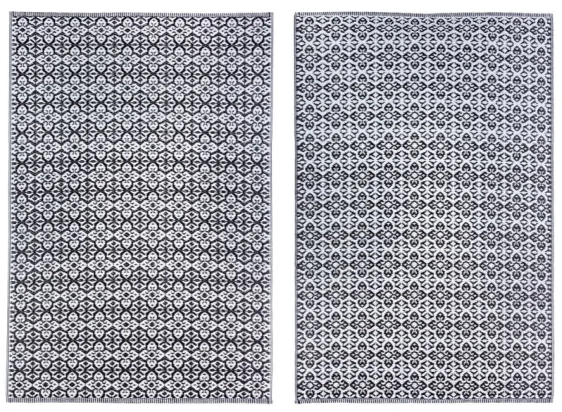 Hot Bizzotto TAPPETO NERO BIANCO 120X180 - TIRRENIA