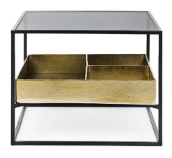 Clearance Bizzotto TAVOLINO CON CONTENITORE IN METALLO - MAVILA