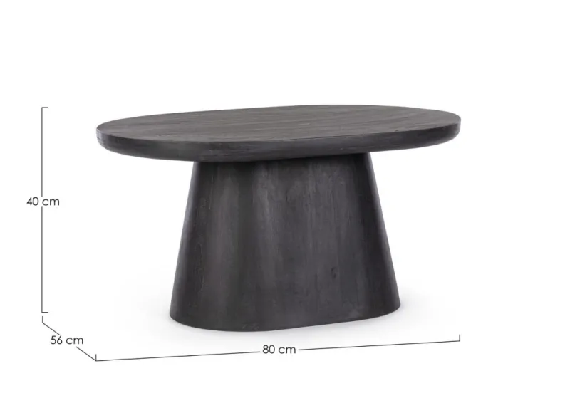 Outlet Bizzotto TAVOLINO FUJI OVALE 80X56