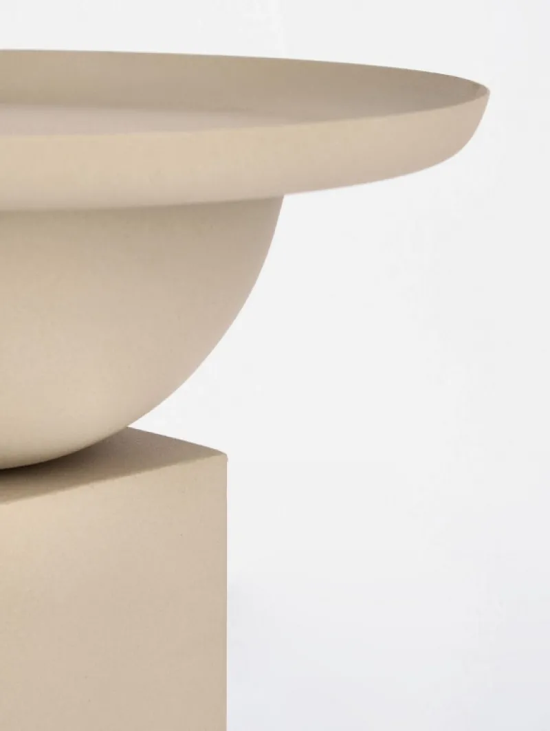 Outlet Bizzotto TAVOLINO IN ACCIAIO BEIGE - ALKA