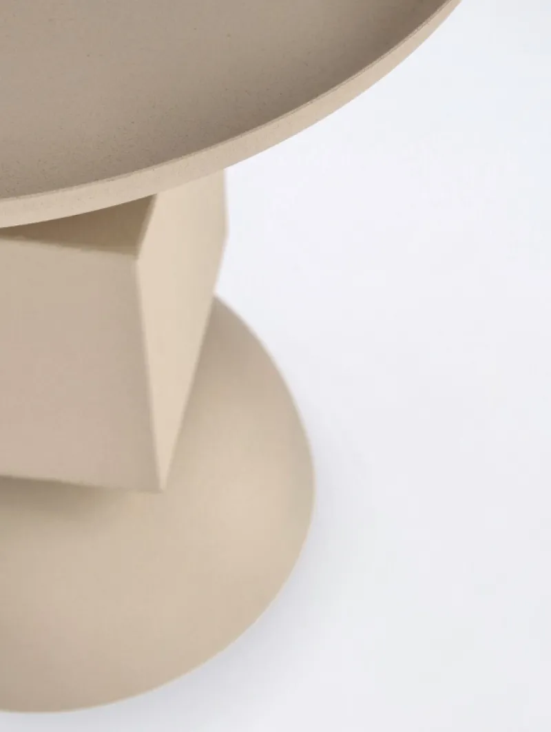 Outlet Bizzotto TAVOLINO IN ACCIAIO BEIGE - ALKA
