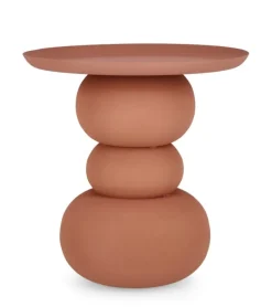 Outlet Bizzotto TAVOLINO IN ACCIAIO TERRACOTTA - ALPA