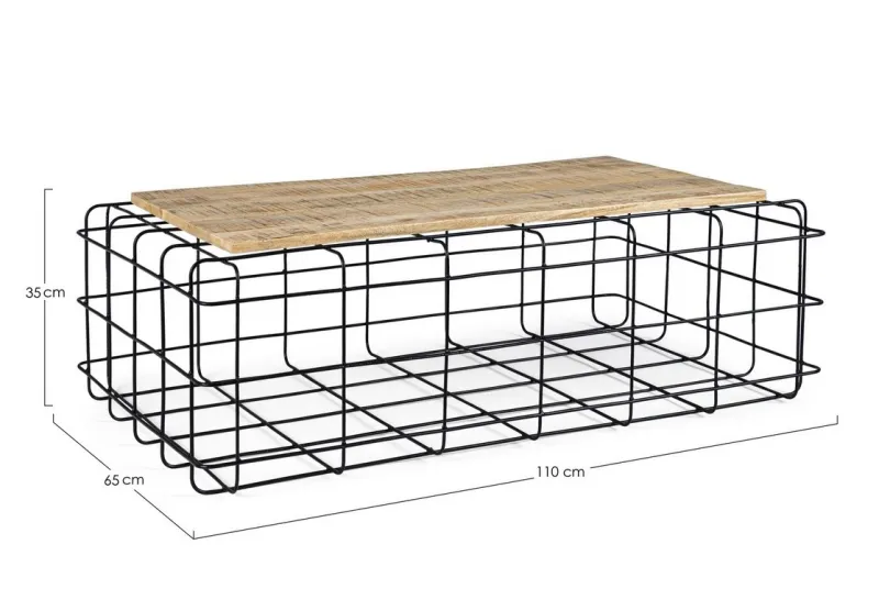 Bizzotto TAVOLINO IN ACCIAIO 110X65 - TRELLIS