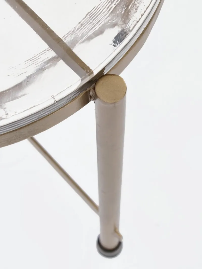 Outlet Bizzotto TAVOLINO IN ACCIAO FINITURA OTTONE H50 - ZAYLA