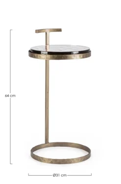 Sale Bizzotto TAVOLINO IN ACCIAO FINITURA OTTONE H64 - ZAYLA