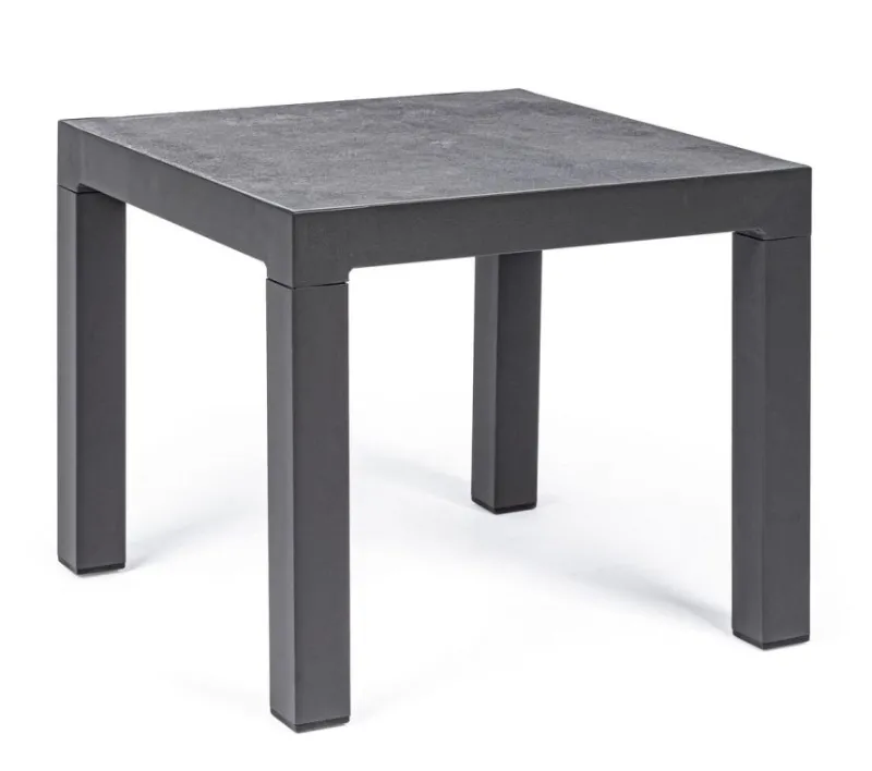 Outlet Bizzotto TAVOLINO IN ALLUMINIO ANTRACITE JX55 - KLEDI