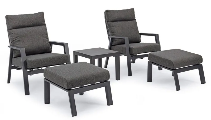 Outlet Bizzotto TAVOLINO IN ALLUMINIO ANTRACITE JX55 - KLEDI