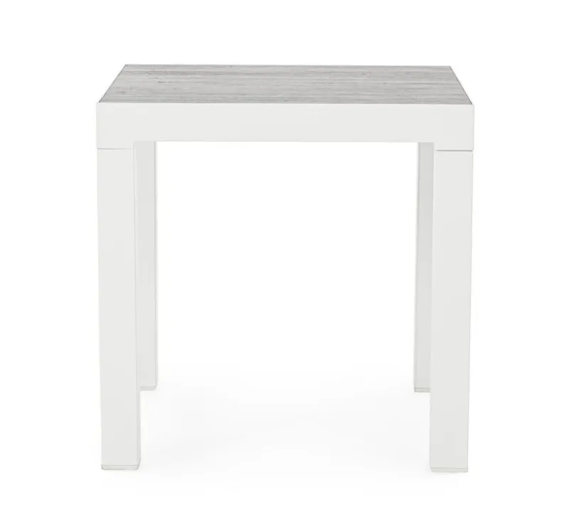 New Bizzotto TAVOLINO IN ALLUMINIO BIANCO JX11 - KLEDI