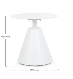 Best Bizzotto TAVOLINO IN ALLUMINIO D50 BIANCO XK04- ALOHA