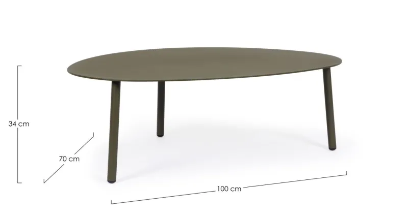 Sale Bizzotto TAVOLINO IN ALLUMINIO OLIV QS24 - SPARKY