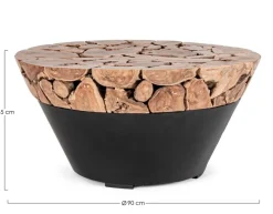 Outlet Bizzotto TAVOLINO IN LEGNO D90 - GRENADA