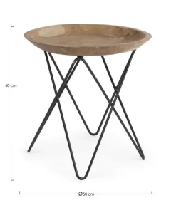Discount Bizzotto TAVOLINO IN LEGNO D50 - ZAHIRA