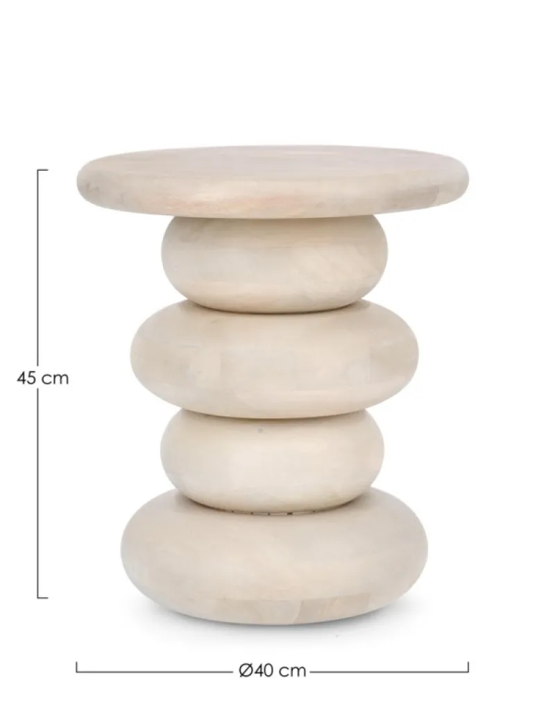 Outlet Bizzotto TAVOLINO IN LEGNO NATURALE - LOPEZ