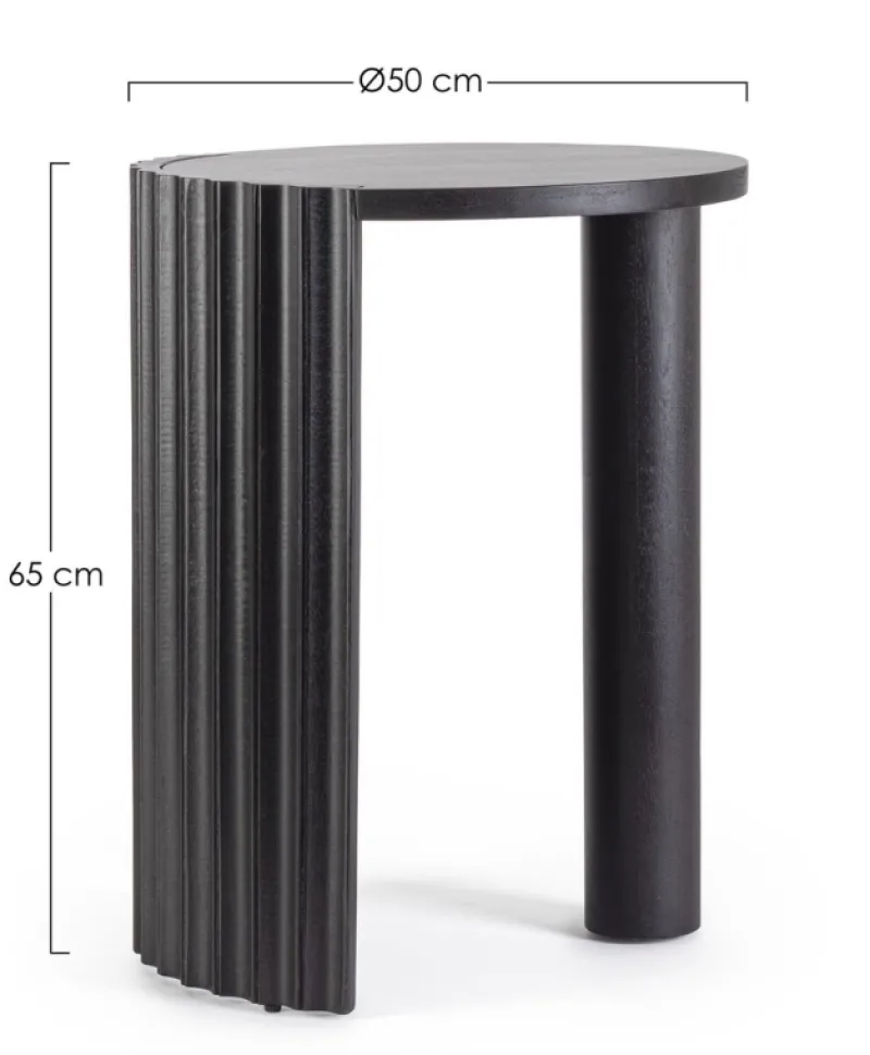 Discount Bizzotto TAVOLINO IN LEGNO NERO D50 - ORISSA