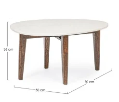 Bizzotto TAVOLINO IN MARMO 70X50 - SYLVESTER