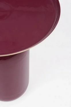 Outlet Bizzotto TAVOLINO IN METALLO BURGUNDY D40.5 - NALIMA
