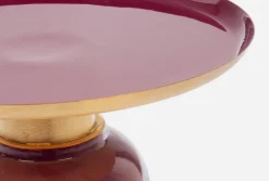 Outlet Bizzotto TAVOLINO IN METALLO BURGUNDY D40.5 - NALIMA
