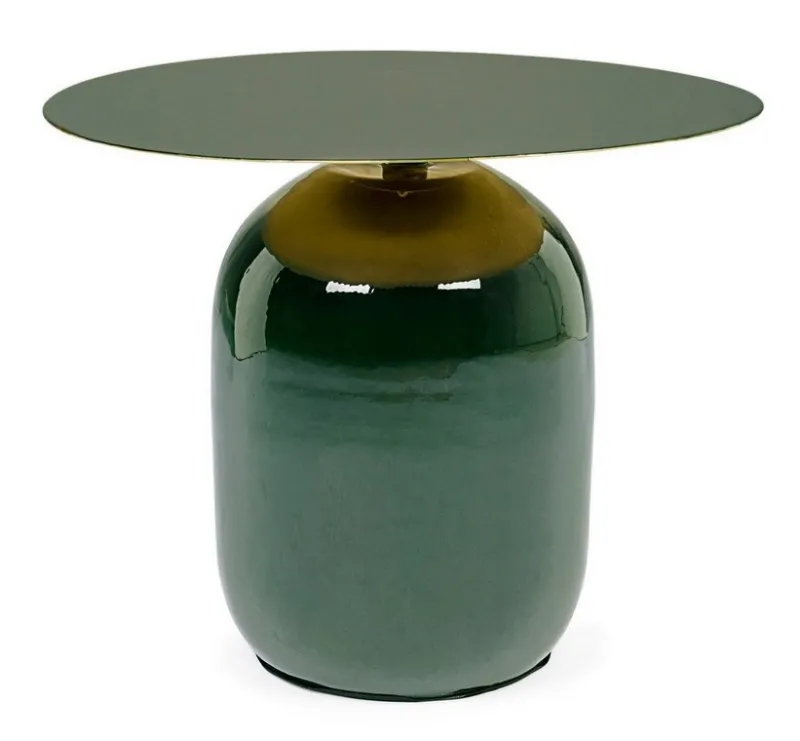 Outlet Bizzotto TAVOLINO IN METALLO VERDONE D50 - NALIMA