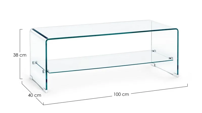 Bizzotto TAVOLINO IN VETRO 100X40 - IRIDE