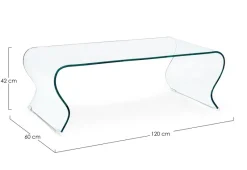 Discount Bizzotto TAVOLINO IN VETRO 120X60 - IRIDE