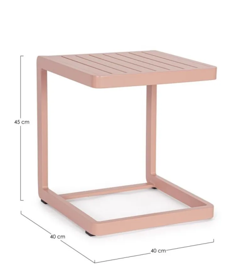 Outlet Bizzotto TAVOLINO KONNOR 40X40 ROSE